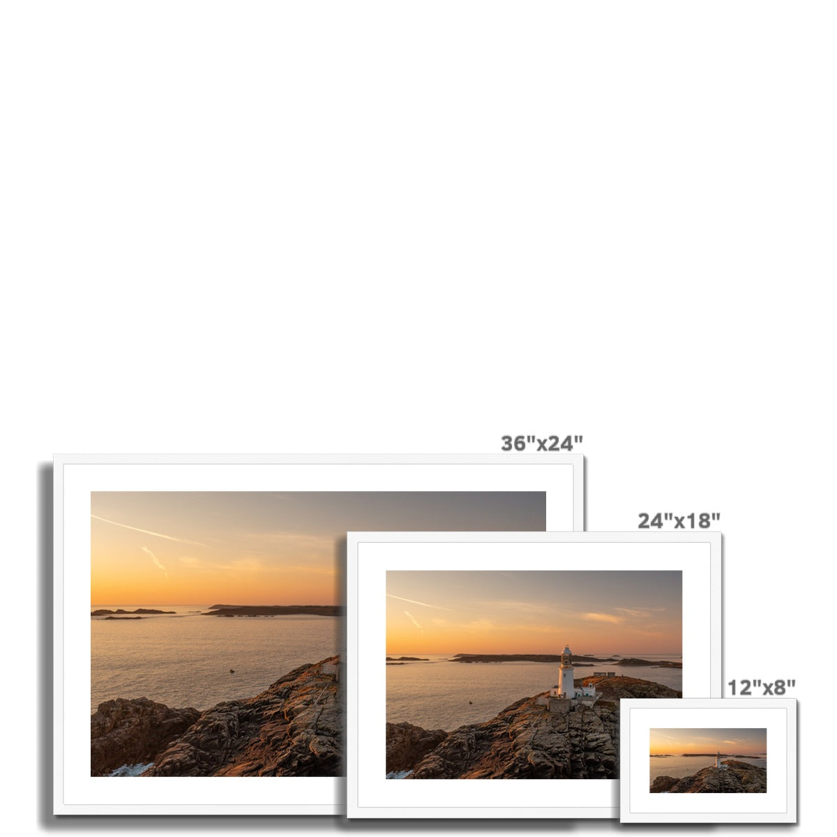 Round Island Sunrise ~ Framed & Mounted Print