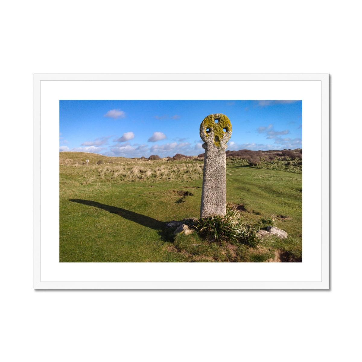 Celtic Cross, Perran Sands ~ Framed & Mounted Print
