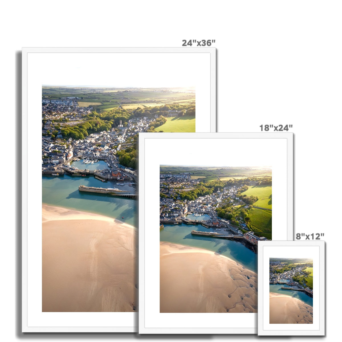 padstow wooden frame sizes