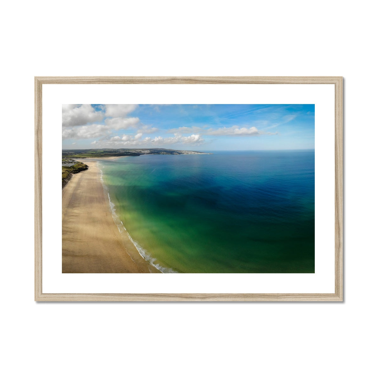 sandy acres view wooden frame