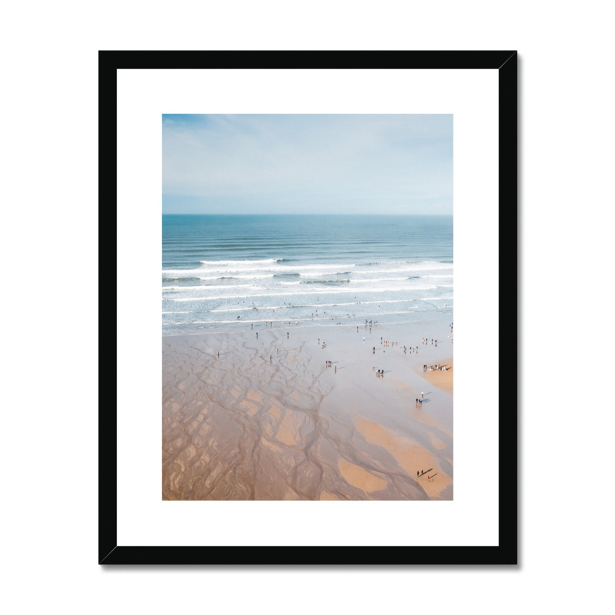 polzeath beach framed print