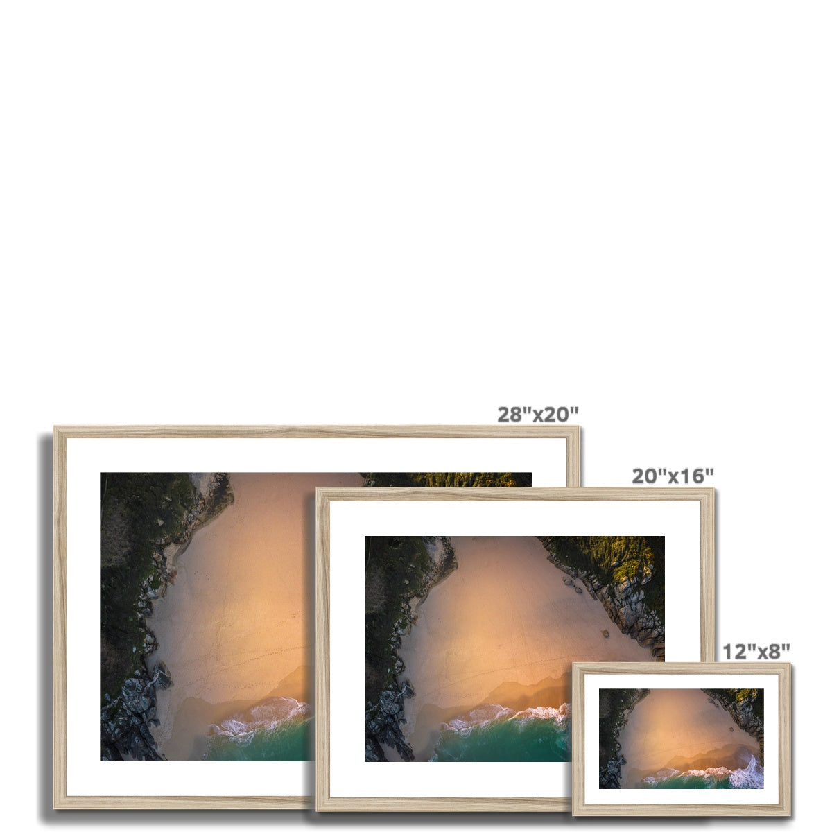 porthcurno from above frame sizes