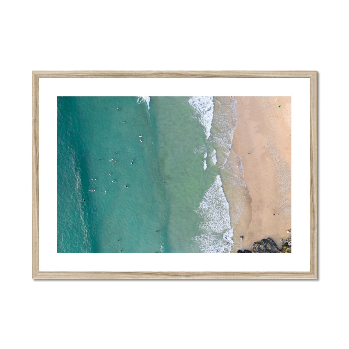 fistral from above wooden frame