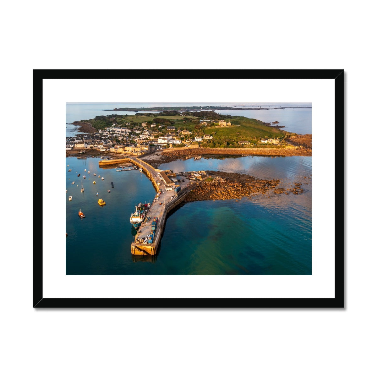 st marys harbour sunrise framed print