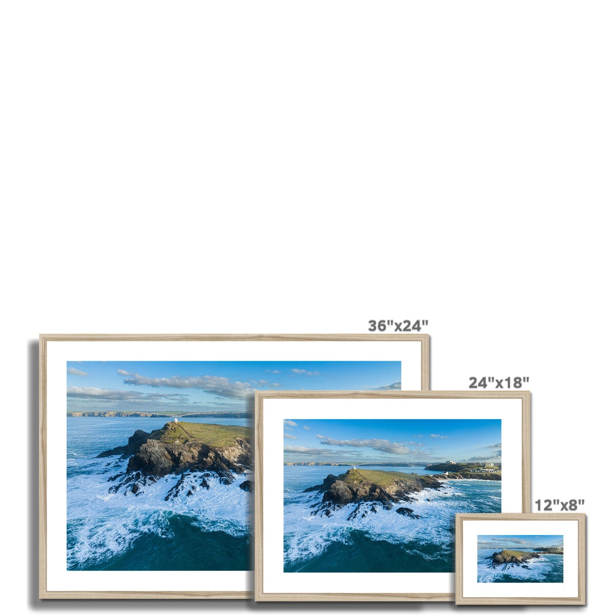 Newquay Headland ~ Framed & Mounted Print