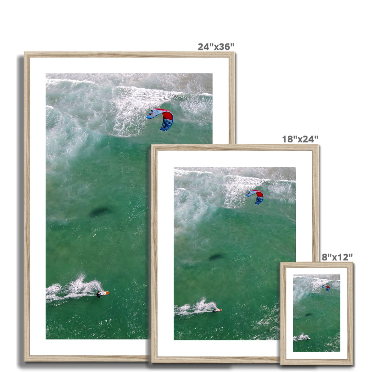 kitesurfing top down frame sizes