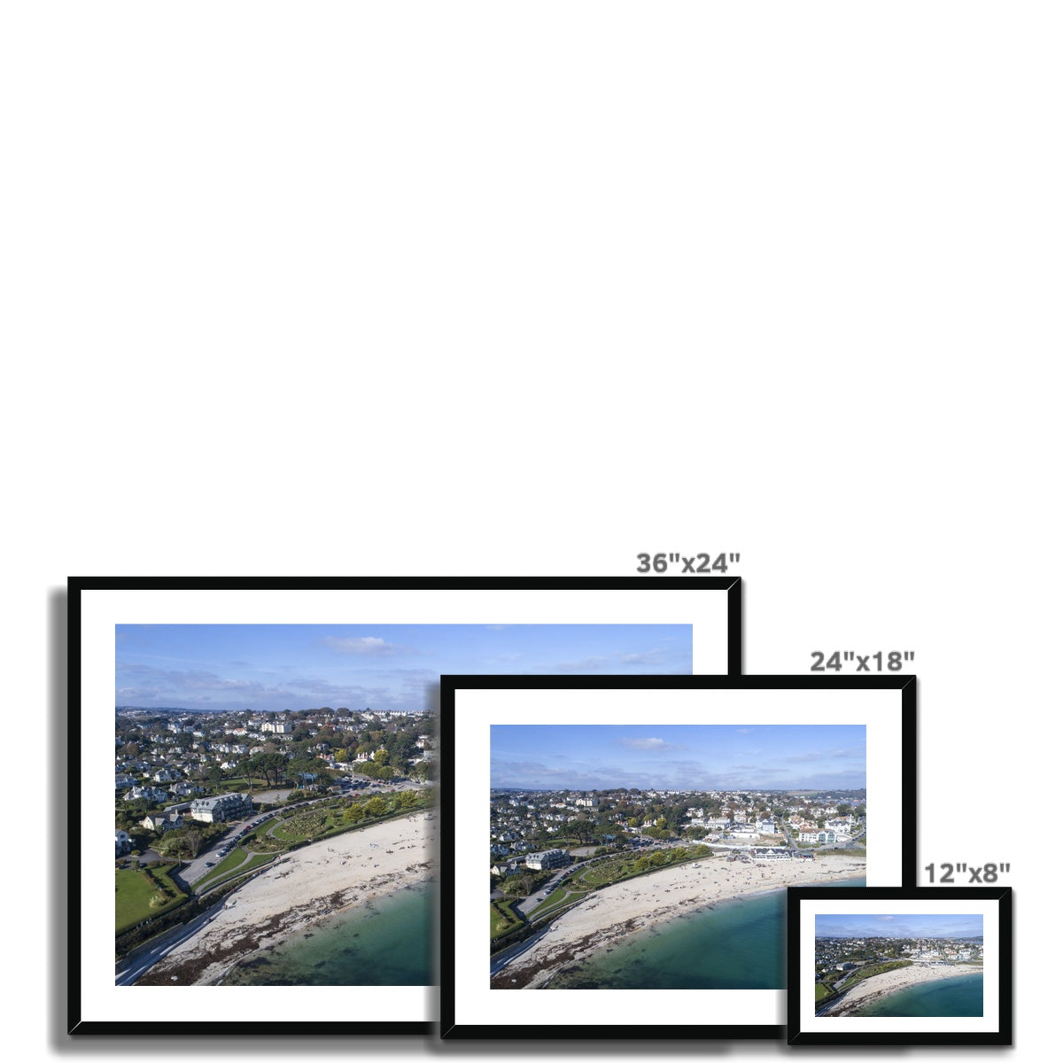 gyllyngvase beach falmouth framed photograph