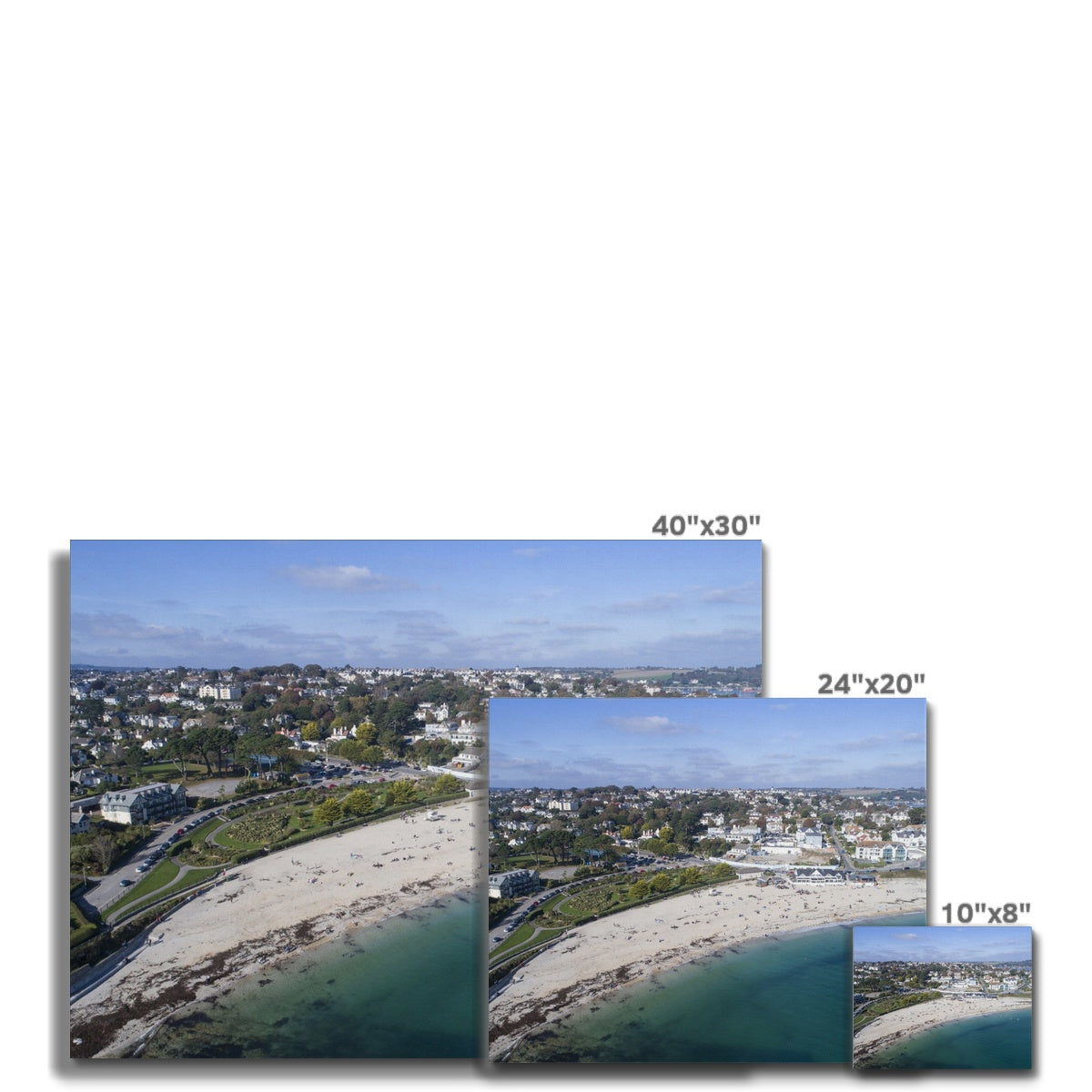 gyllyngvase beach falmouth canvas sizes