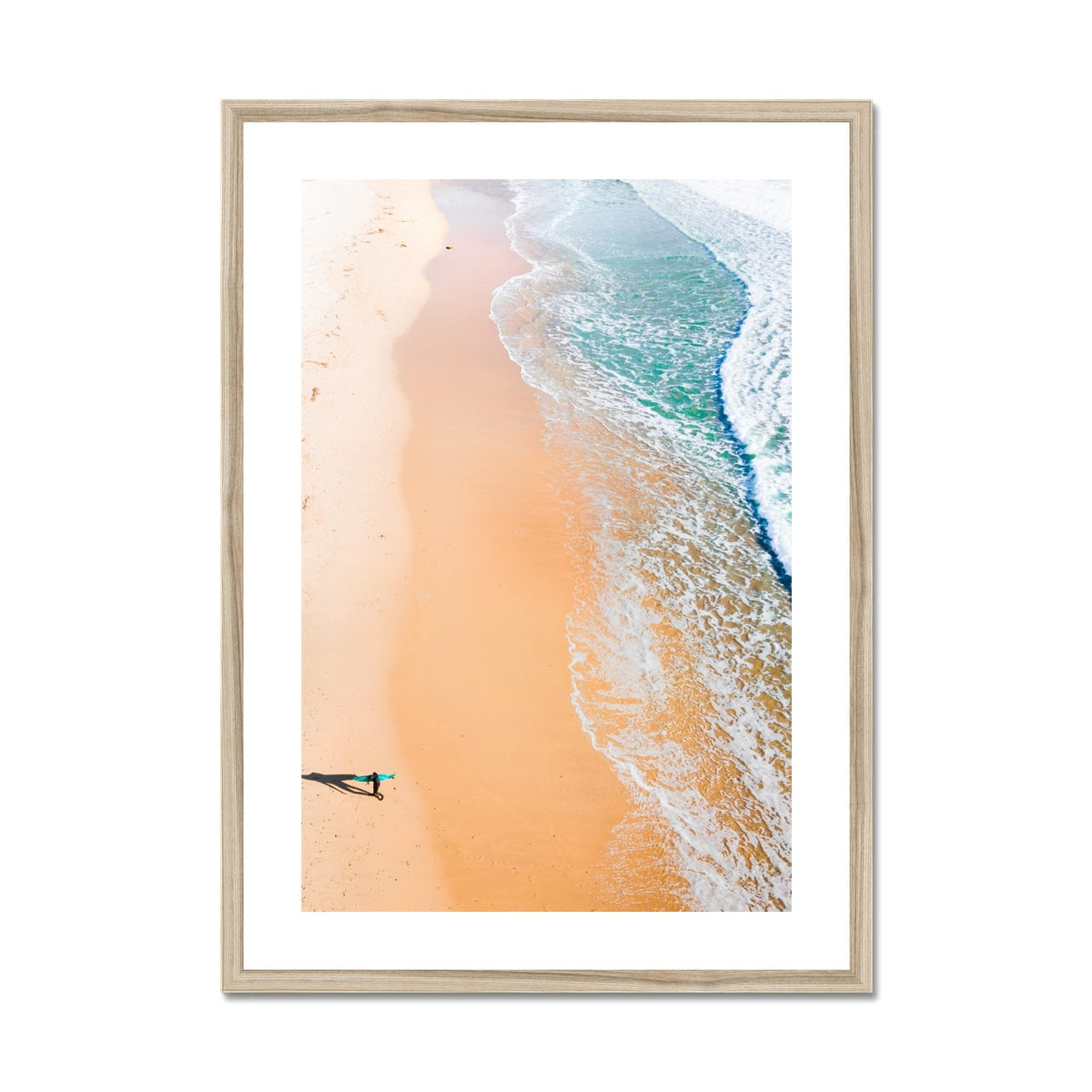 praa sands surfer wooden frame