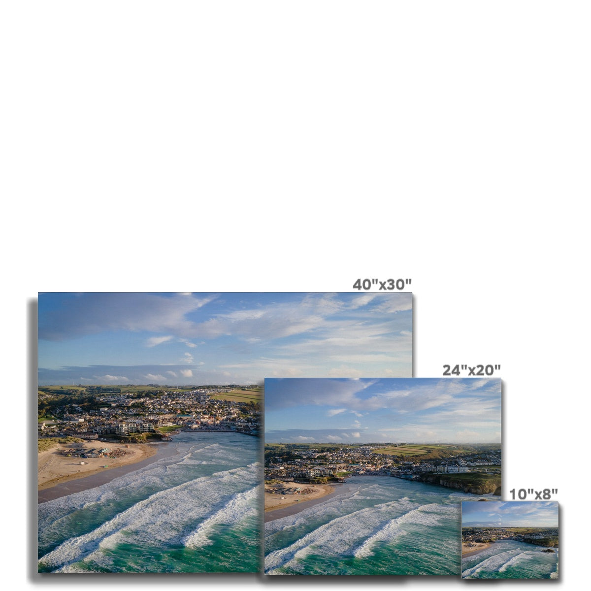 high tide perranporth canvas sizes