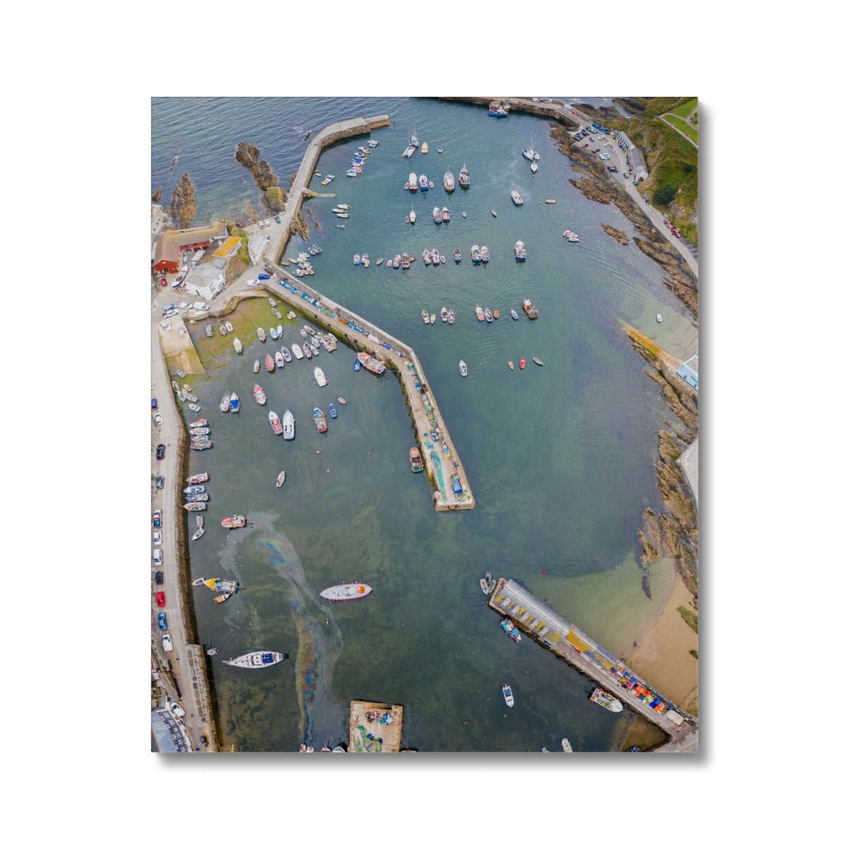 mevagissey harbour from above