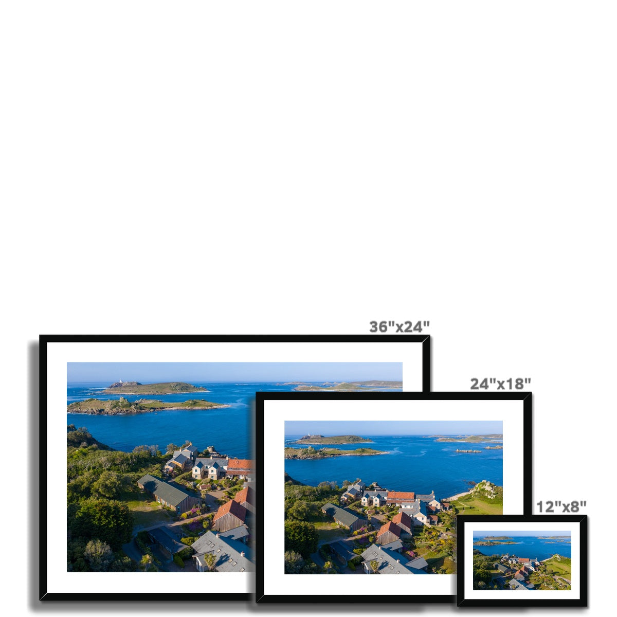 tresco sea garden cottages framed photograph