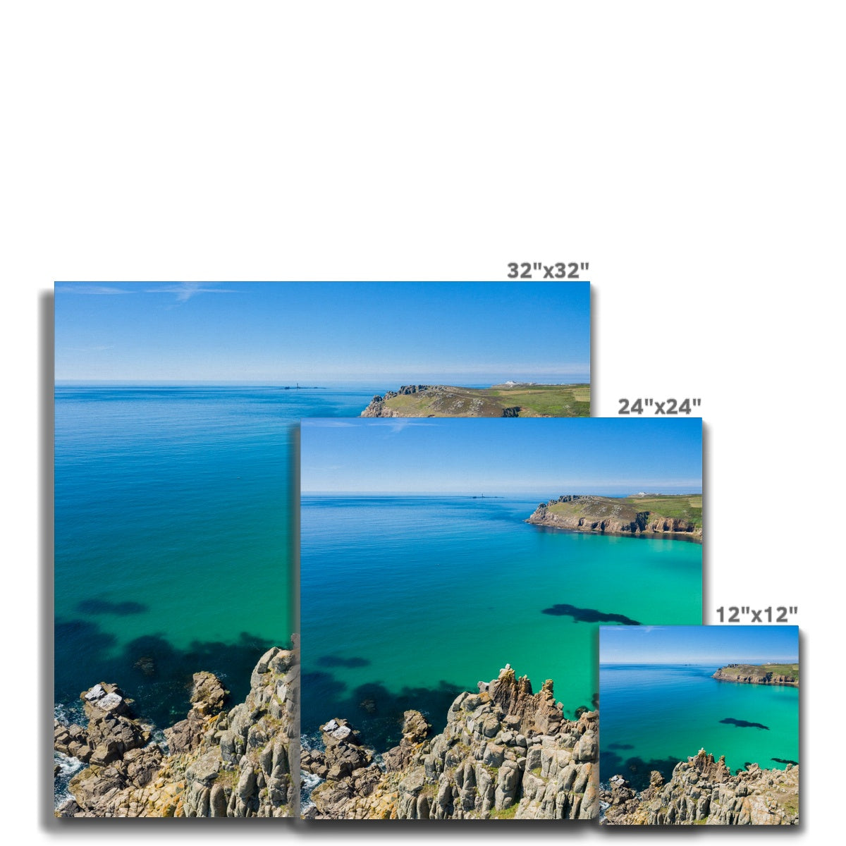 logan rock to wolf rock lighthouse canvas sizes