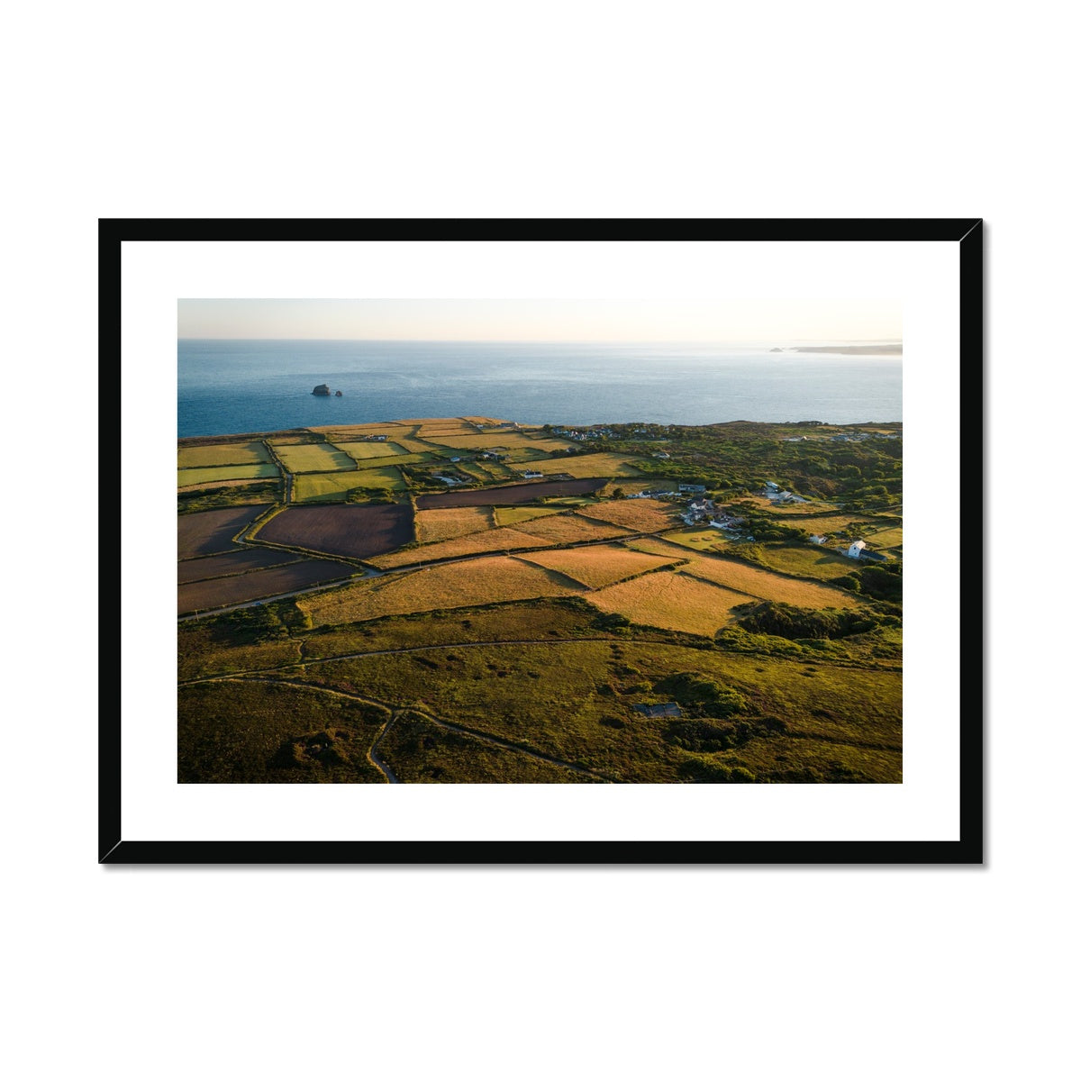 Dawn Fields, St. Agnes ~ Framed & Mounted Print