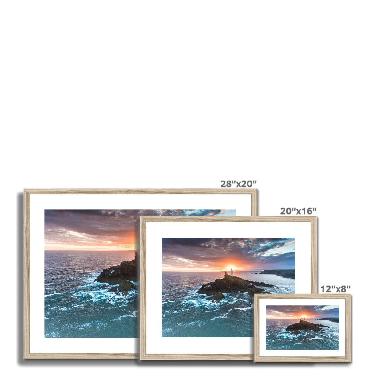 godrevy lighthouse dawn landscape frame sizes