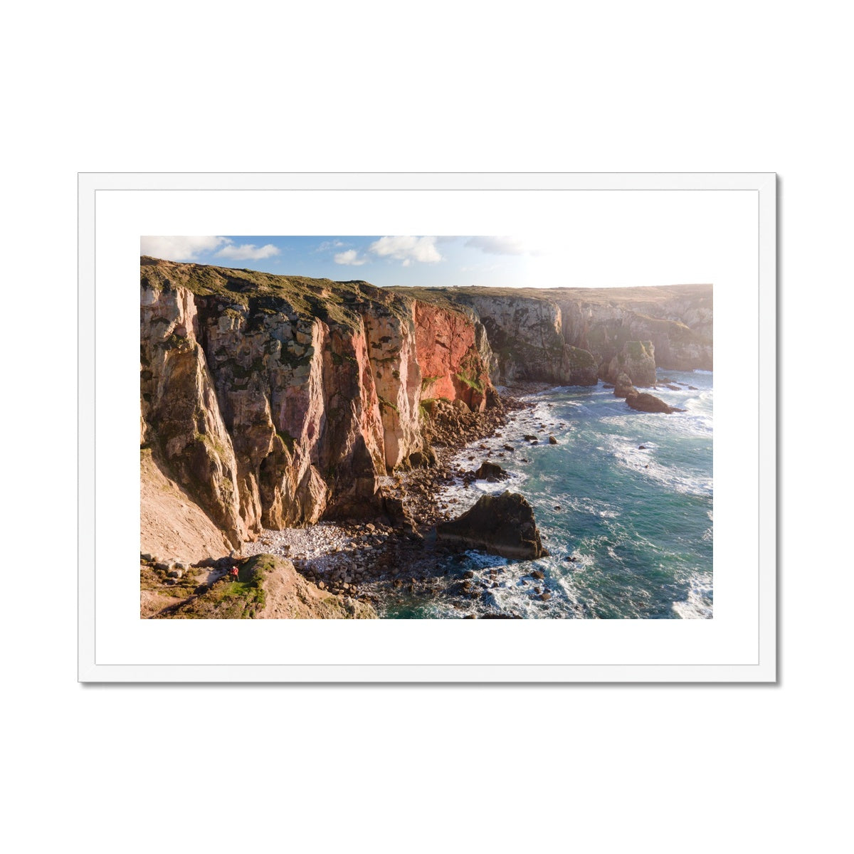 Cligga Cliff Colours ~ Framed & Mounted Print