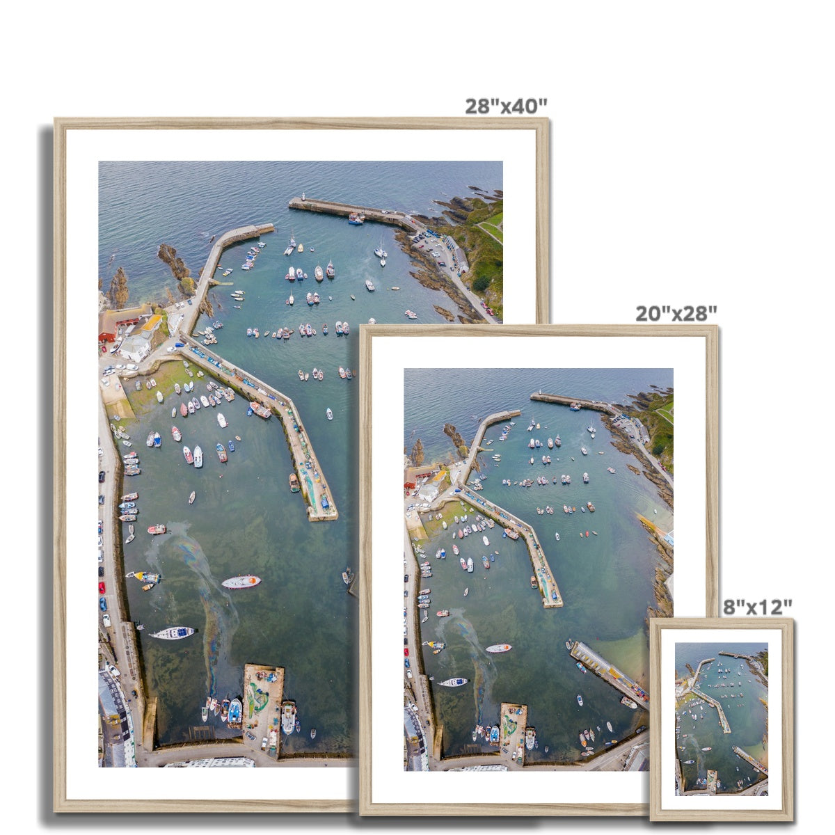 charlestown harbour from above wooden frame sizes