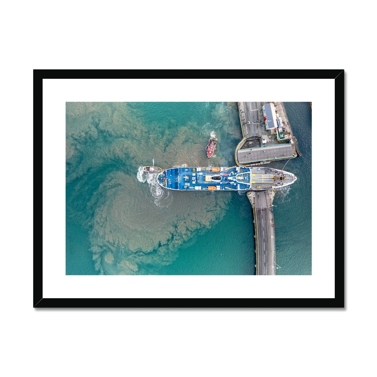 Scillonian Top Down ~ Framed & Mounted Print