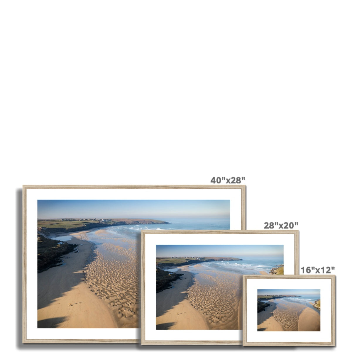 Crantock Beach ~ Framed & Mounted Print