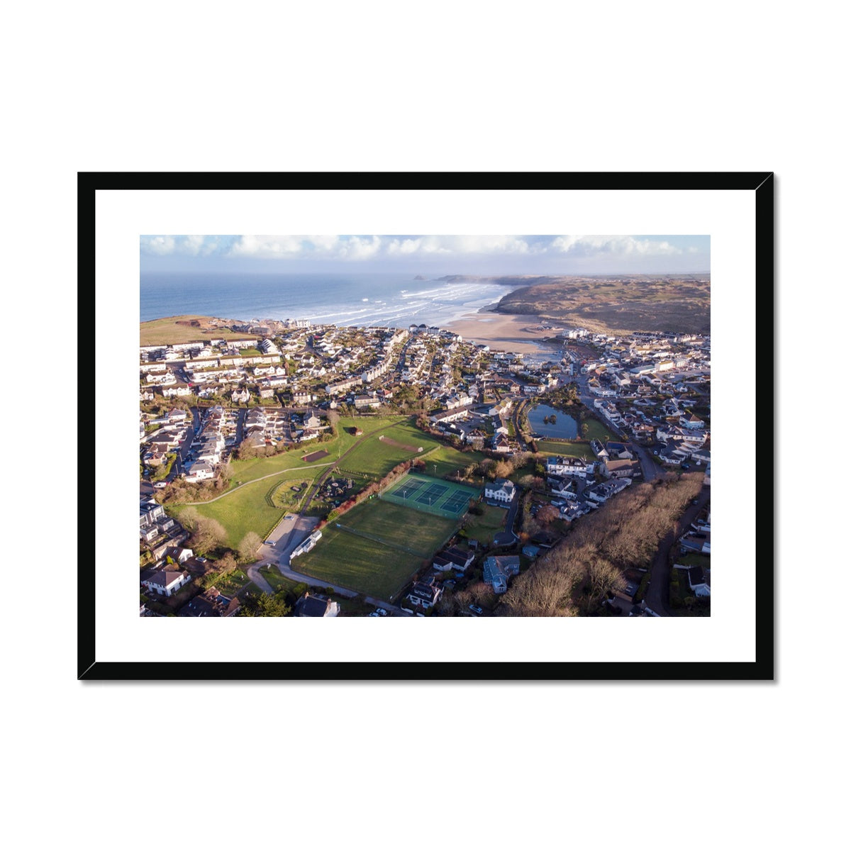 Perranporth Dawn View ~ Framed & Mounted Print