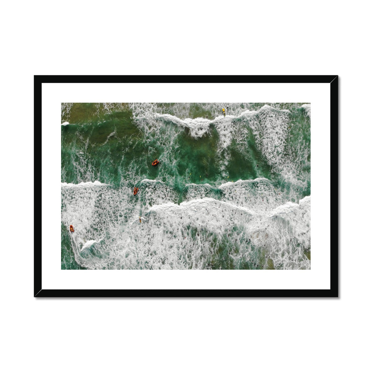 triathlon sea swim framed print