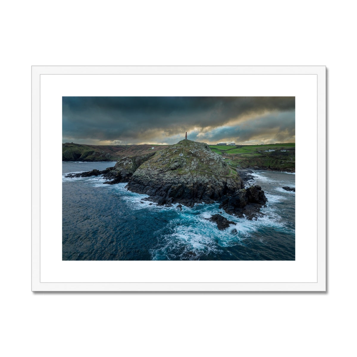 Cape Cornwall ~ Framed & Mounted Print