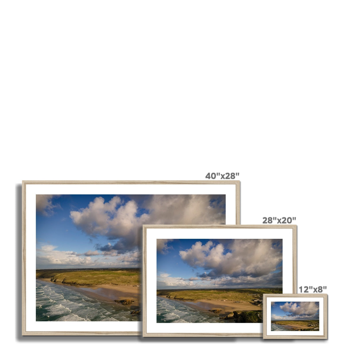 perranporth bay frame sizes