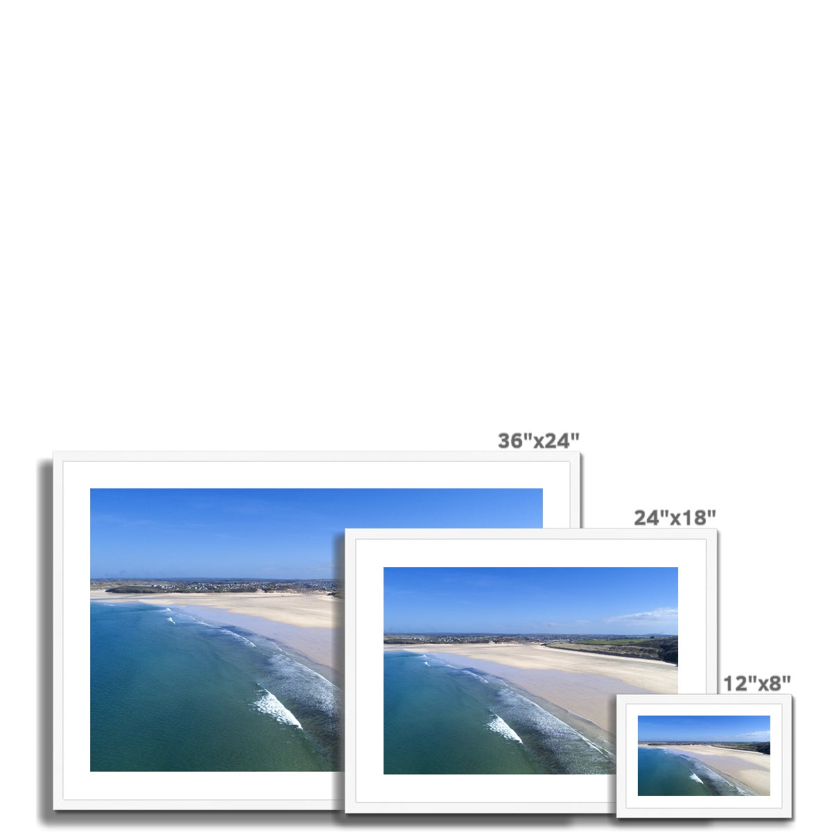 porthkidney beach framed photograph