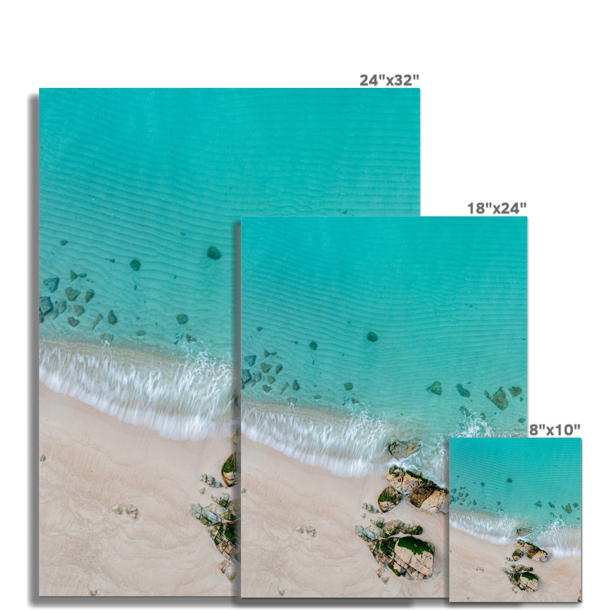 hidden cove picture sizes