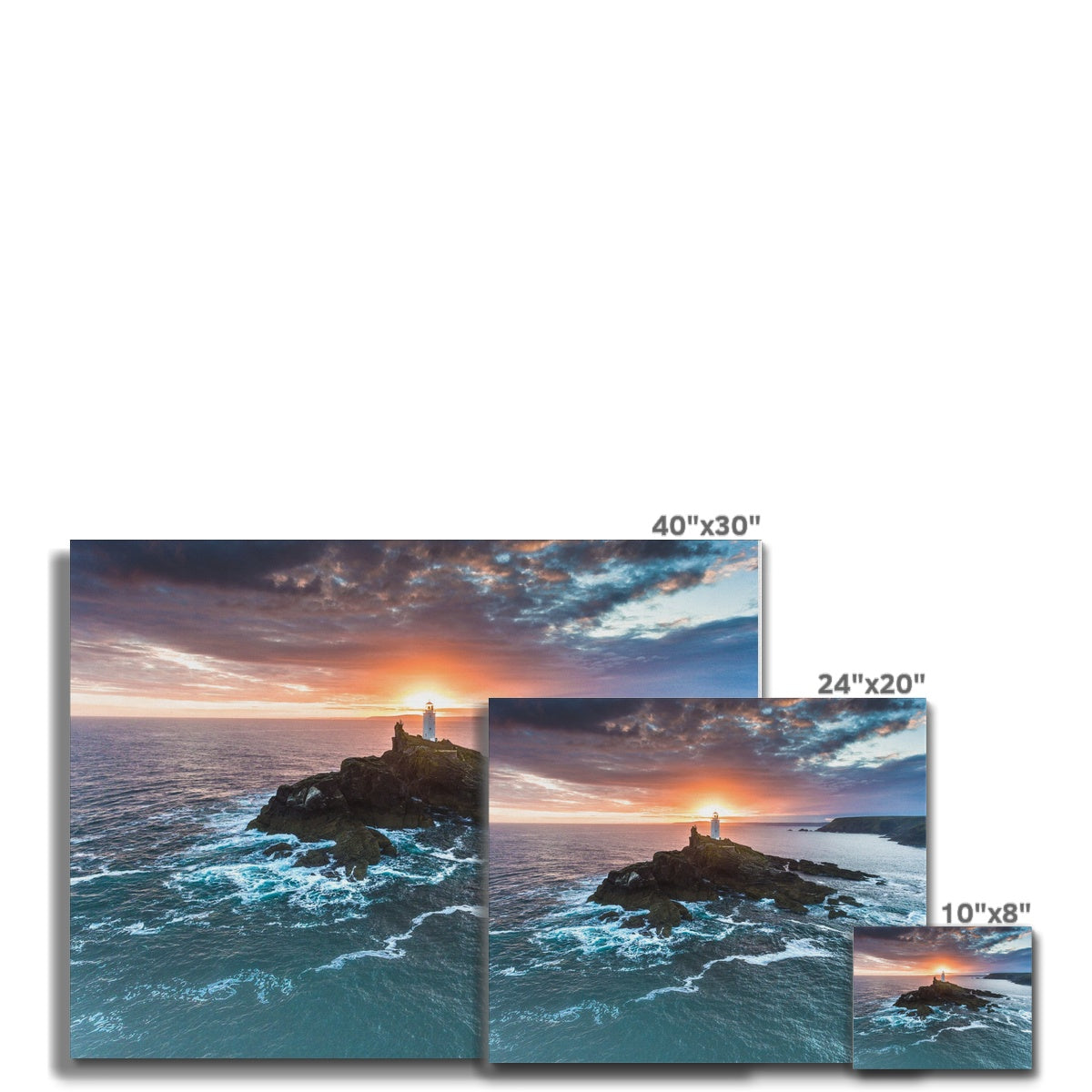 godrevy lighthouse dawn landscape canvas sizes