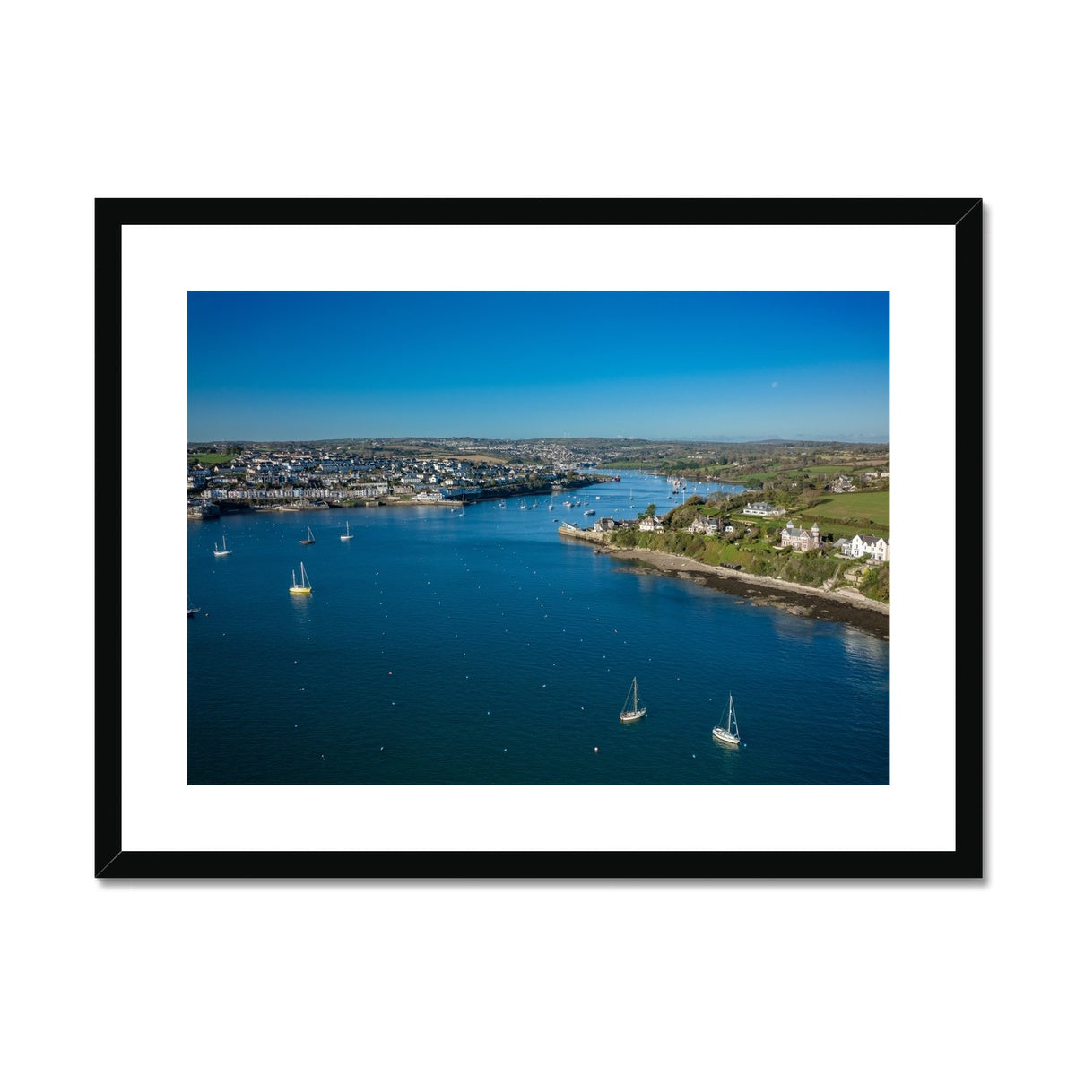 falmouth view to flushing framed print