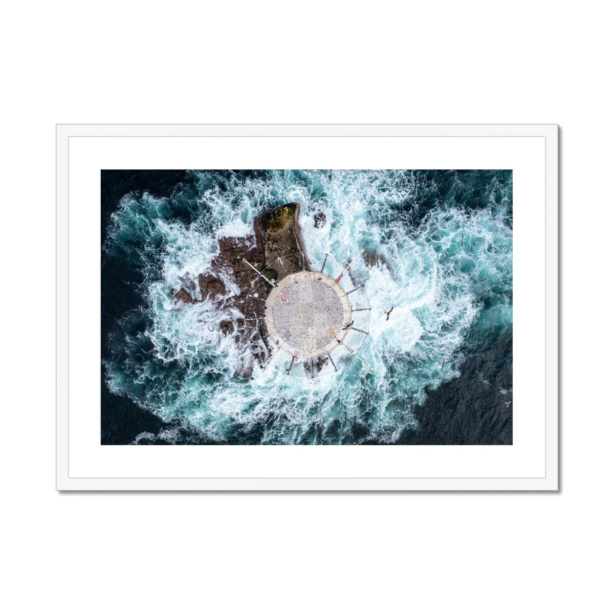 Wolf Rock Lighthouse ~ Framed & Mounted Print