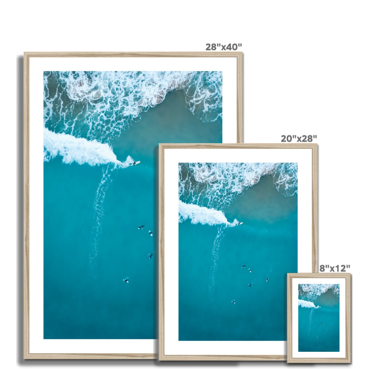 vertical surfer frame sizes