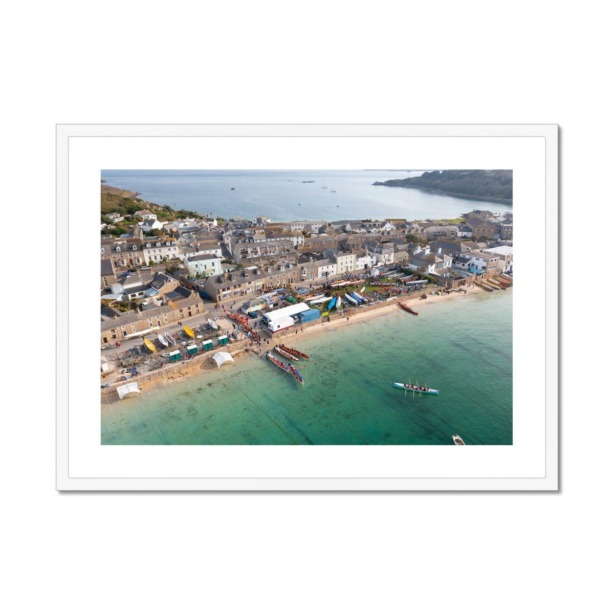 Hugh Town Gigs View ~ Framed & Mounted Print