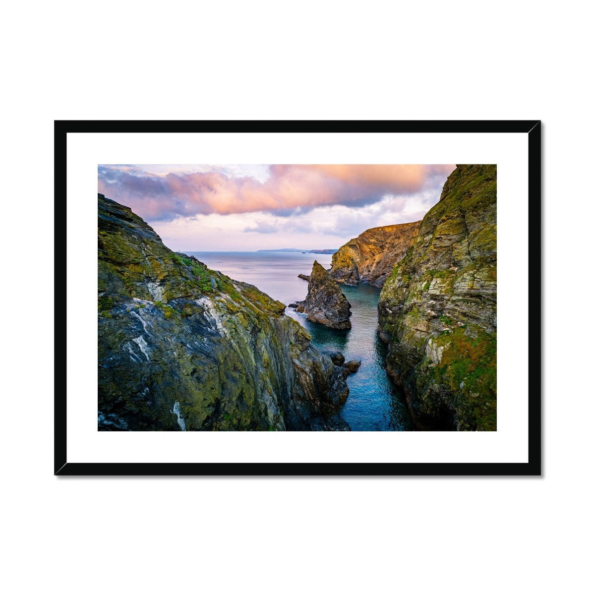 hells mouth view framed print