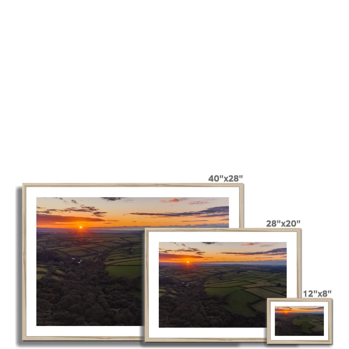 millpool sunset bodmin moor framed photograph