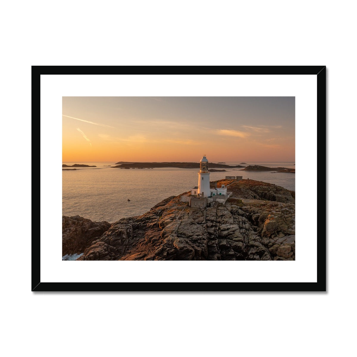Round Island Sunrise ~ Framed & Mounted Print