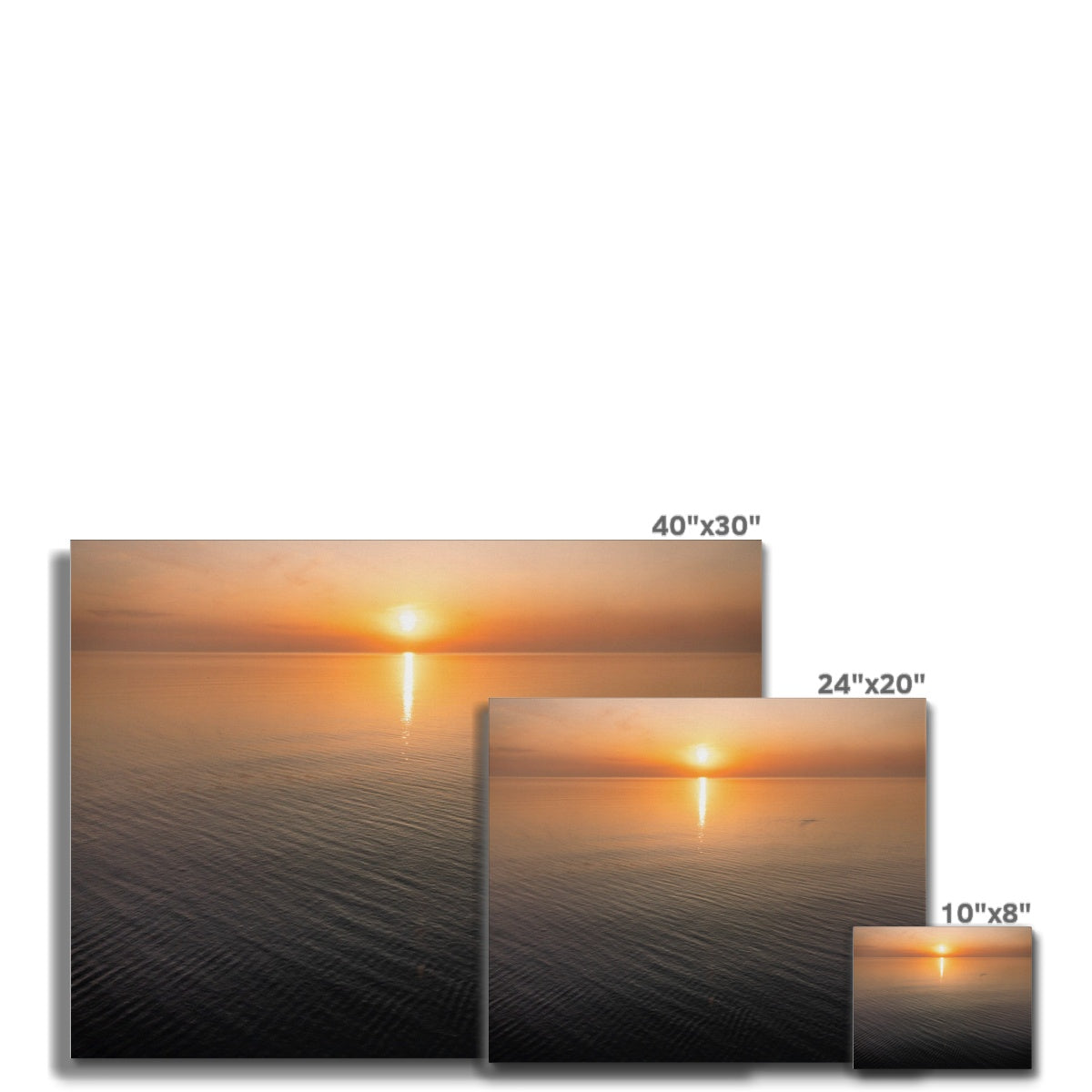 sunset calm canvas sizes
