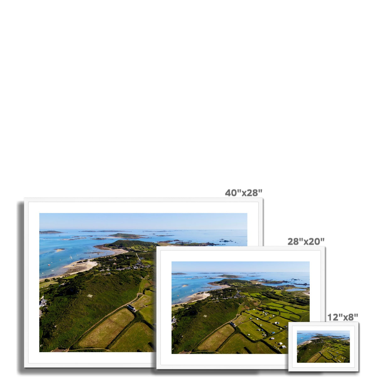 bryher campsite view framed photograph
