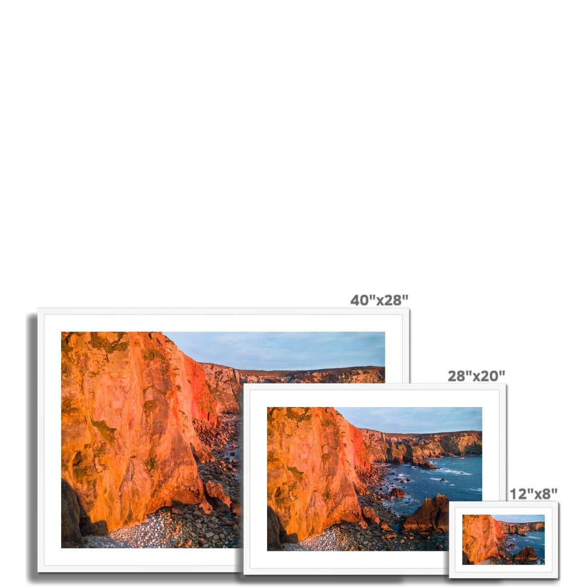 cligga sunset colours frame sizes