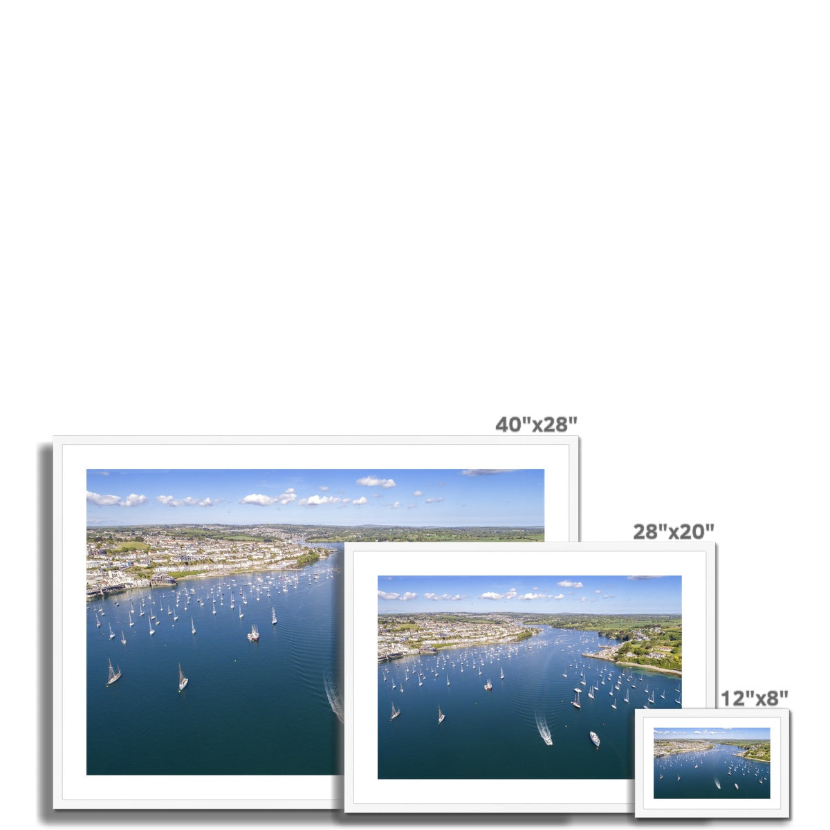 falmouth harbour view wooden frame sizes