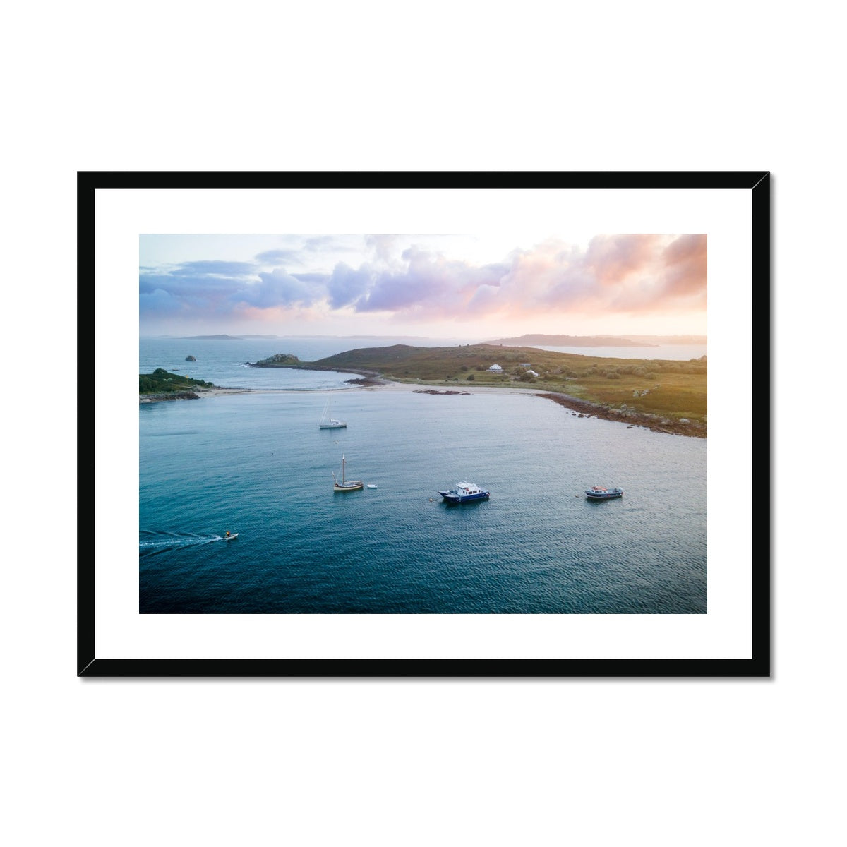 boatman dawn st agnes framed print
