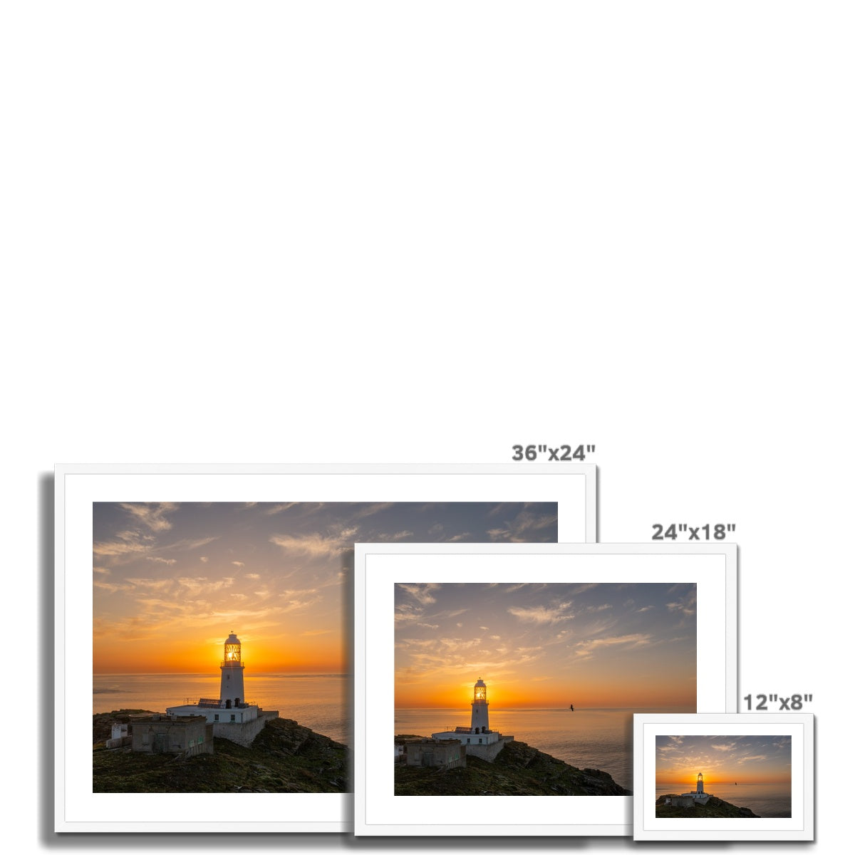 round island sunset framed photograph