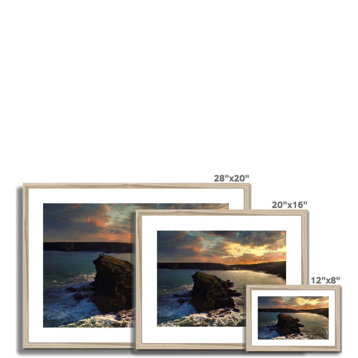gull rock portreath framed photograph