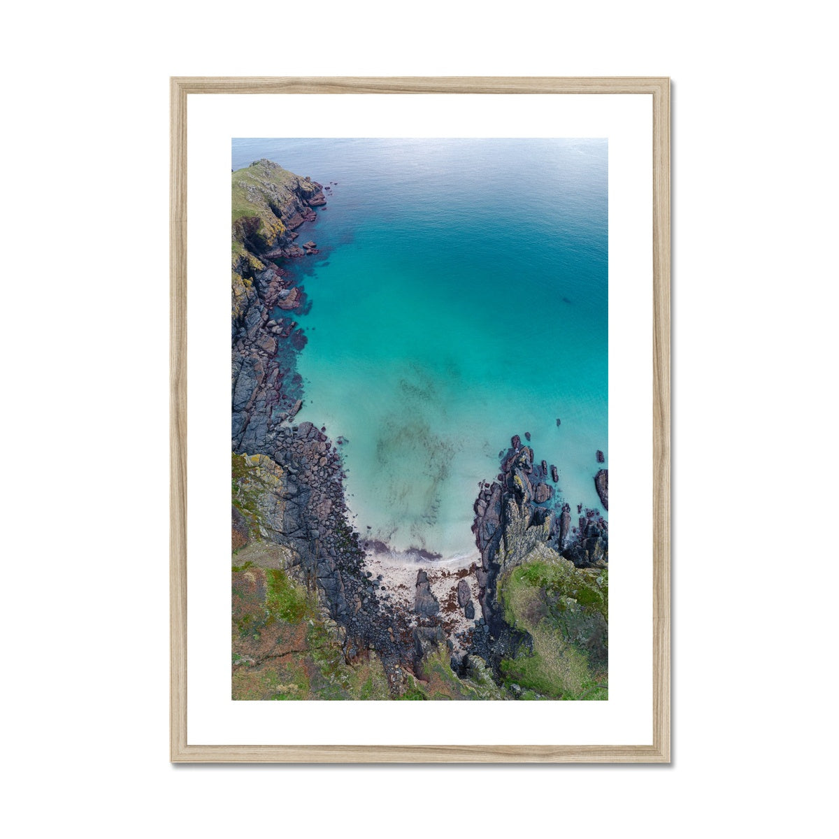 housel bay from above wooden frame