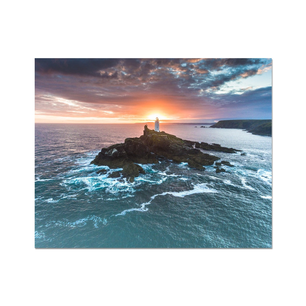 godrevy lighthouse dawn landscape