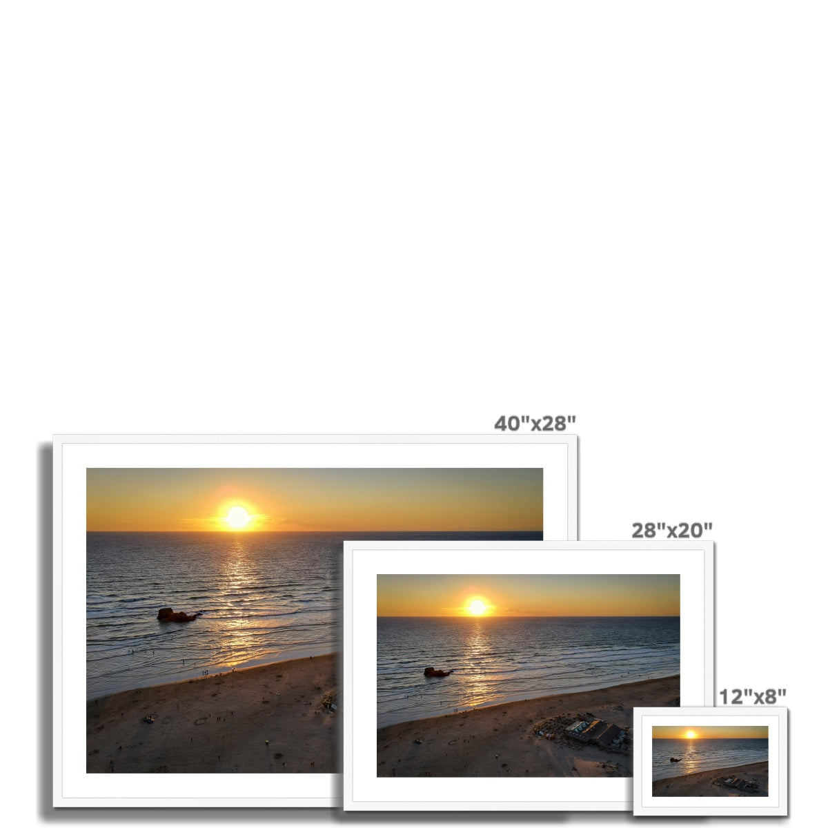 sunset watering hole wooden frame sizes
