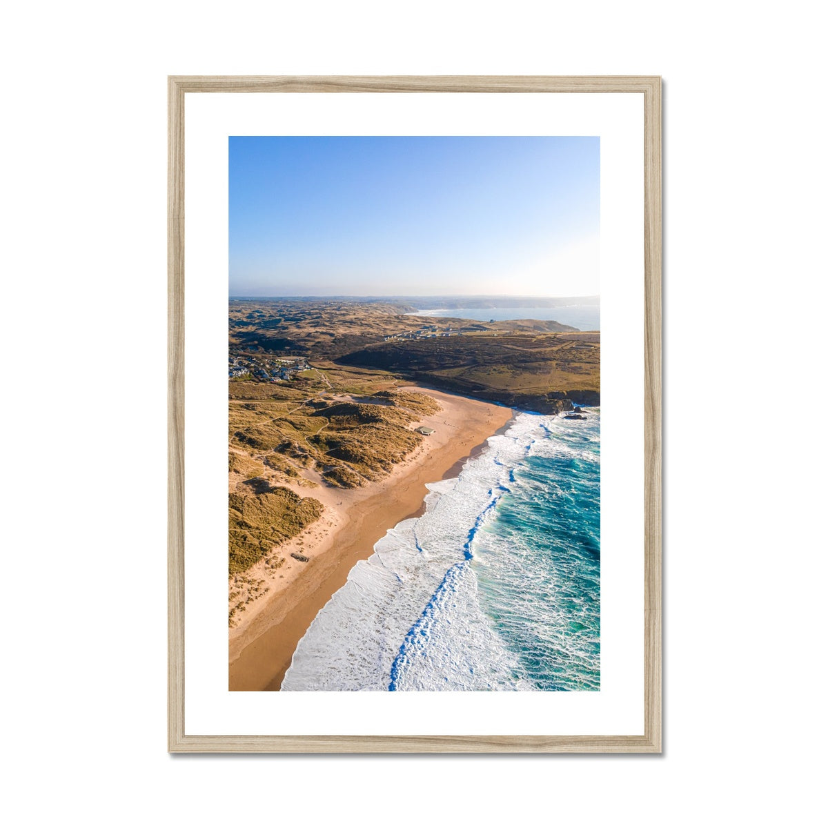 holywell bay high tide wooden frame