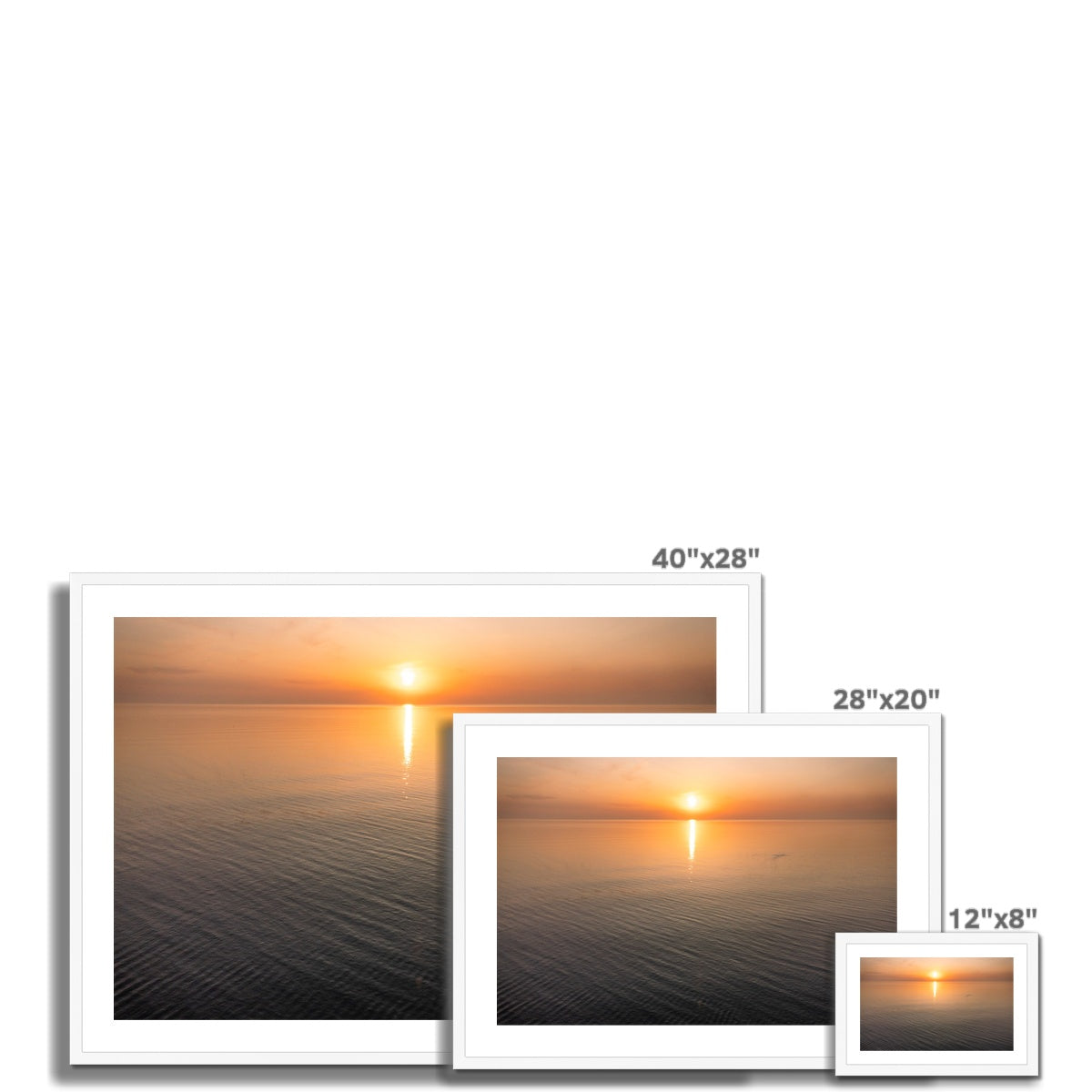 sunset calm framed photograph