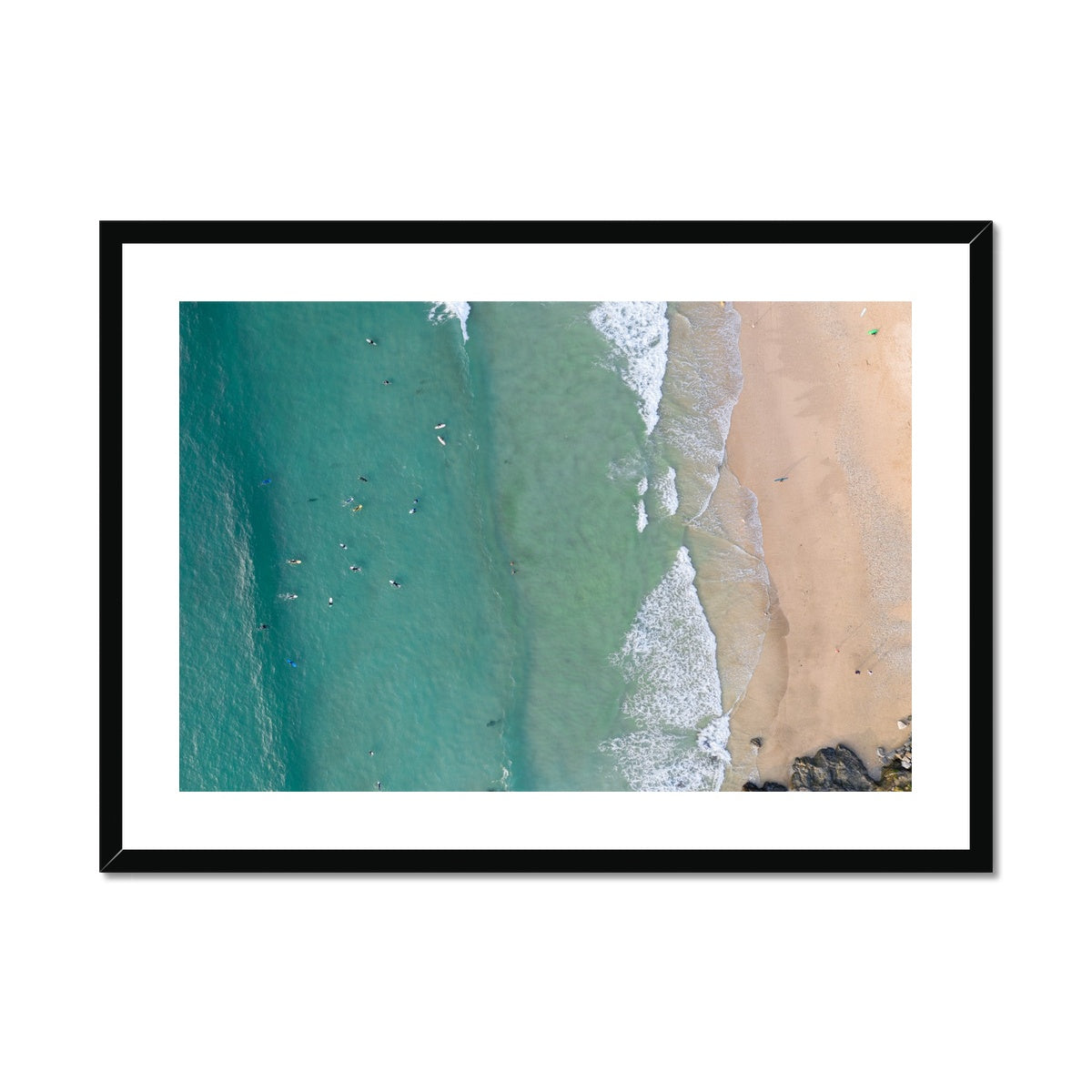 fistral from above framed print